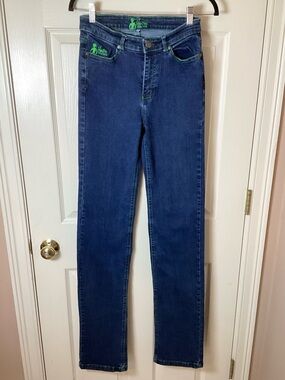 Huntress Riding Apparel Western Jeans with Green Stitching - Size 4